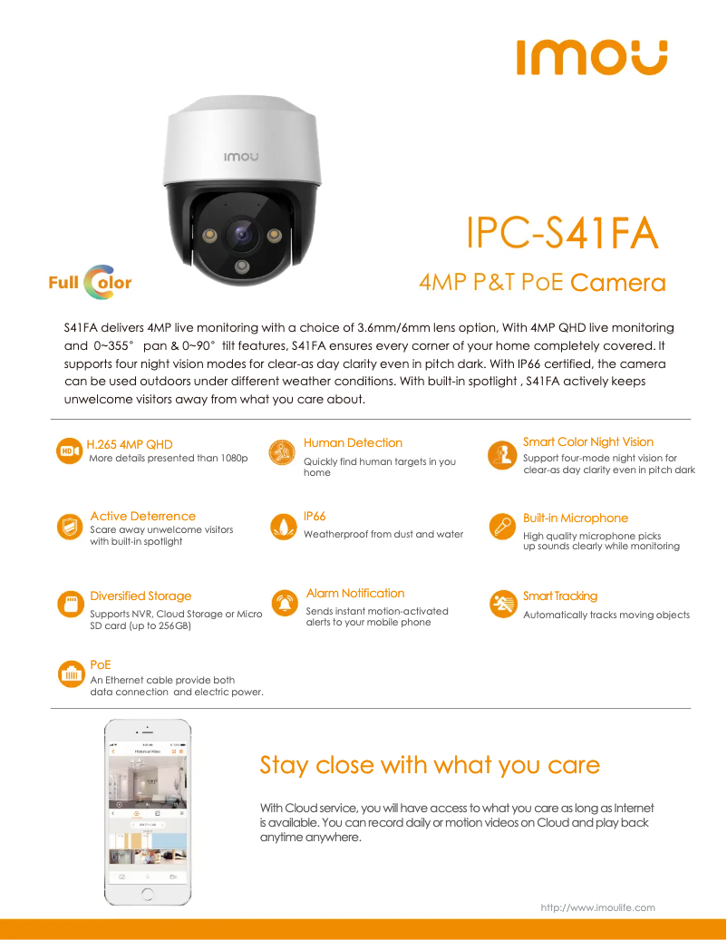 Página 1 del manual Manual de usuario Imou S41FA