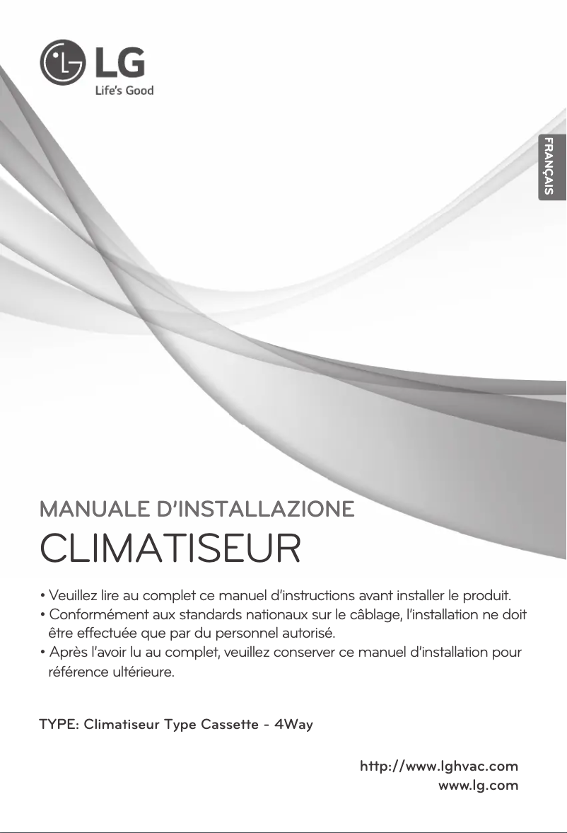 Page 1 de la notice Manuel utilisateur LG ARNU053TRC4