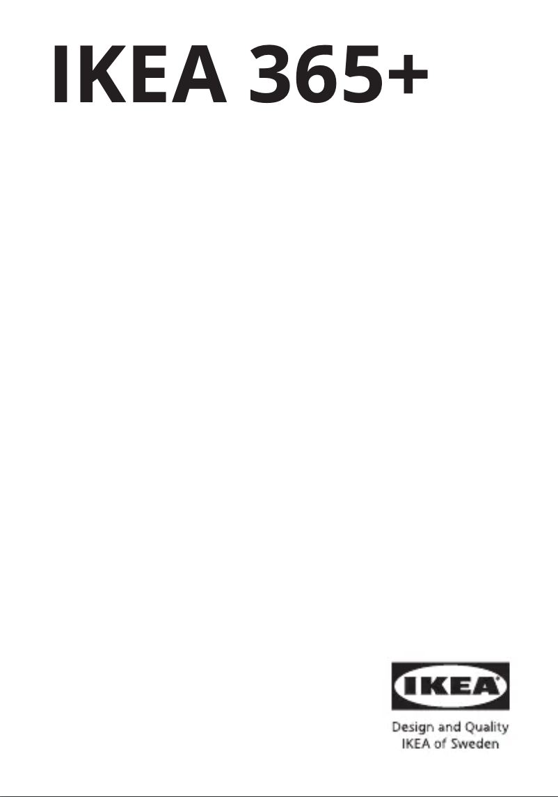 Page 1 de la notice Manuel utilisateur Ikea 365+ 004.842.29