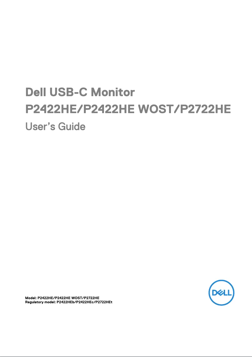 Image de la première page du manuel de l'appareil P2422H