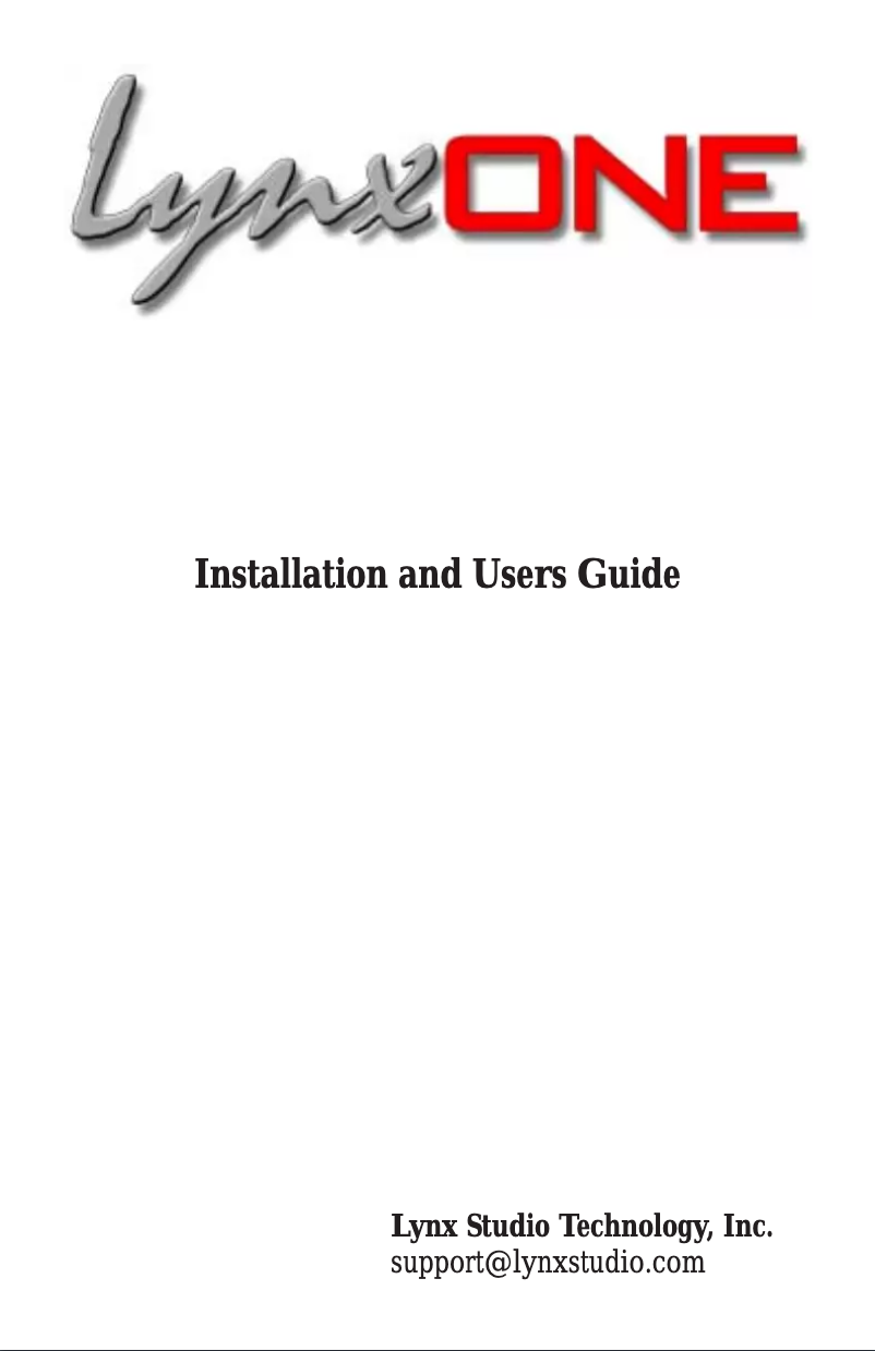 Image de la première page du manuel de l'appareil One