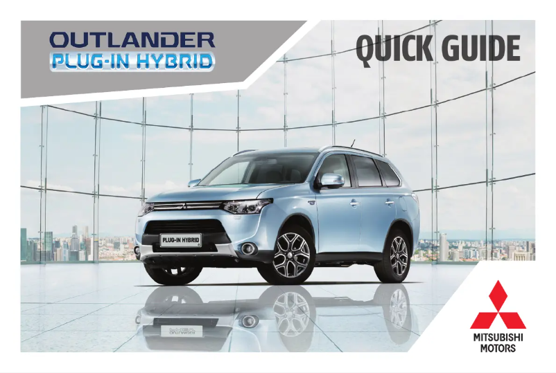 Page 1 de la notice Manuel utilisateur Mitsubishi Outlander Plug-In Hybrid (2014)