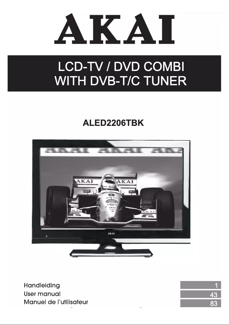Page n°1 - Manuel utilisateur AKAI ALED2206TBK