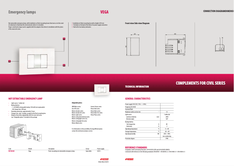 Page n°1 - Manuel utilisateur Vemer Vega