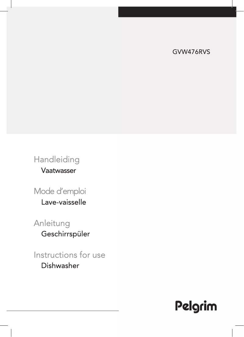 Image de la première page du manuel de l'appareil GVW476RVS