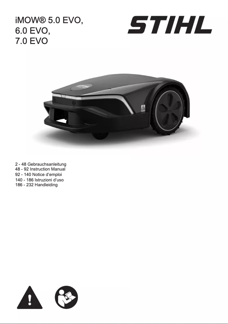 Image de la première page du manuel de l'appareil iMow 5.0 EVO