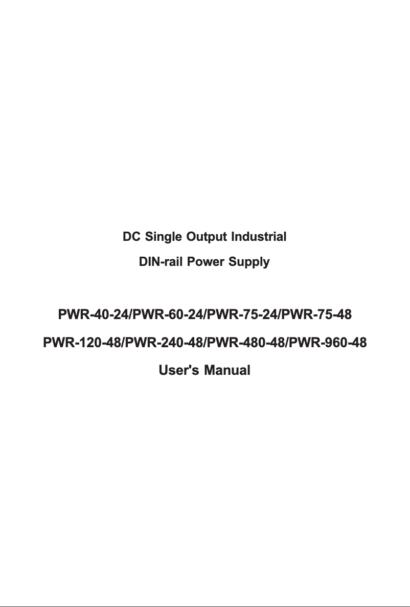 Image de la première page du manuel de l'appareil PWR-75-48