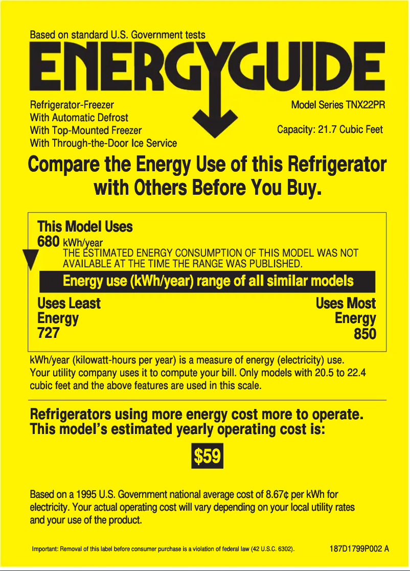 Image de la première page du manuel de l'appareil Profile Performance TNX22PRCRWW