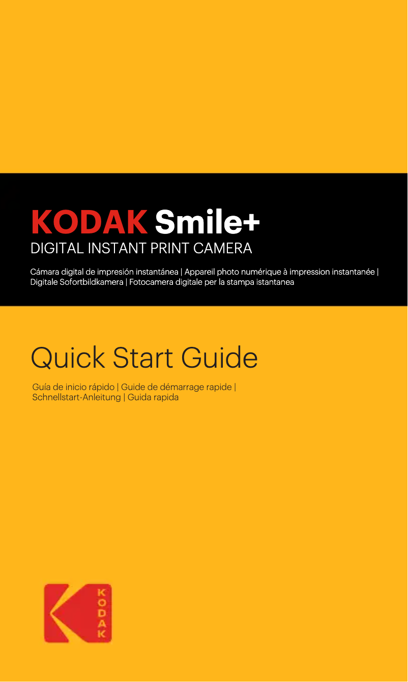 Page 1 de la notice Guide de démarrage rapide Kodak Smile+