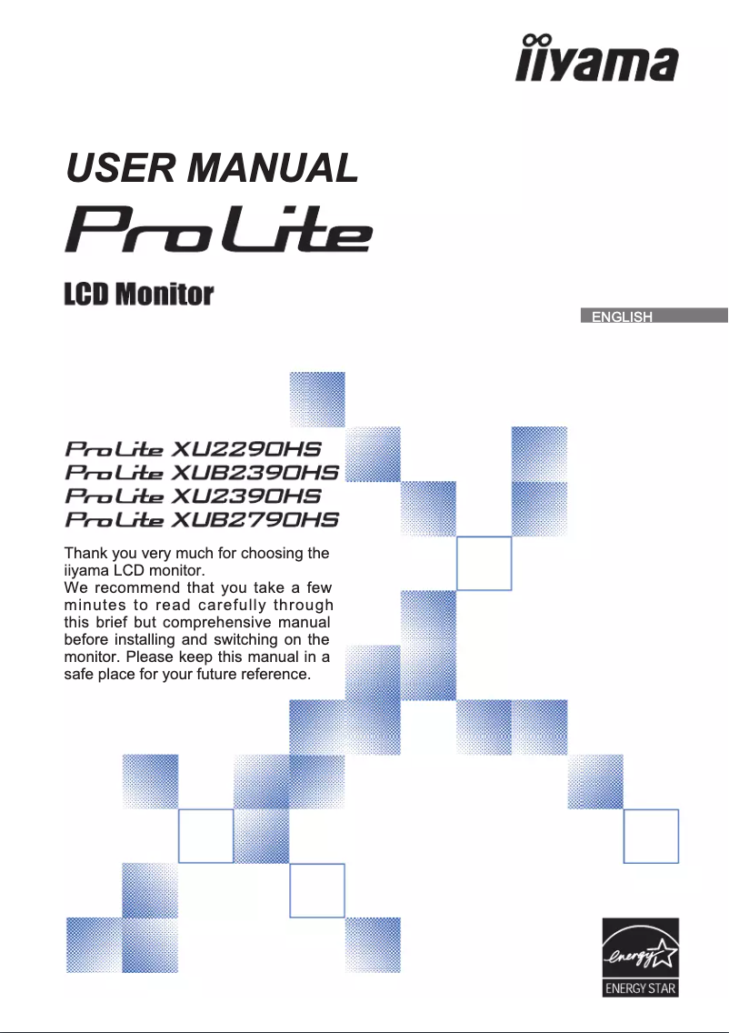 Page 1 de la notice Manuel utilisateur Iiyama ProLite XUB2390HS