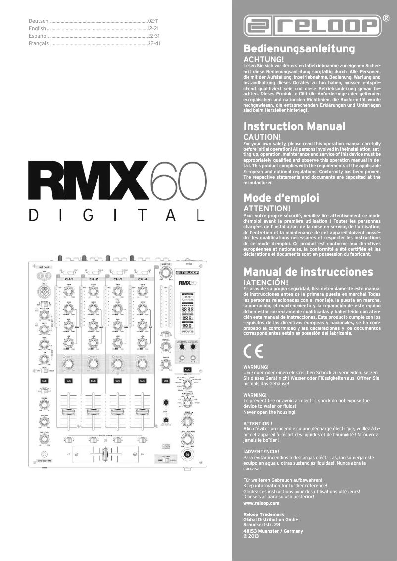 Image de la première page du manuel de l'appareil RMX-60 Digital