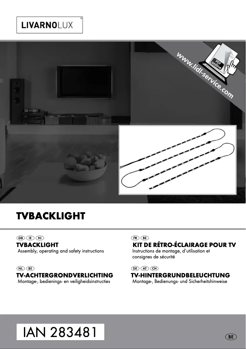 Page 1 de la notice Manuel utilisateur Livarno Lux IAN 283481