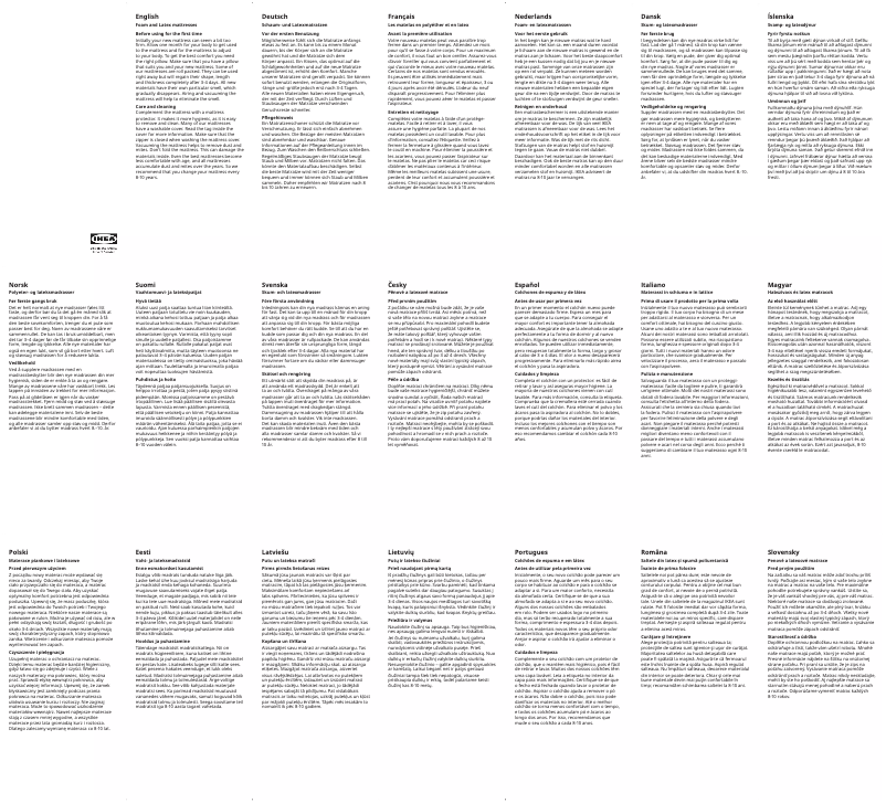 Page 1 de la notice Manuel utilisateur Ikea LYCKSELE MURBO