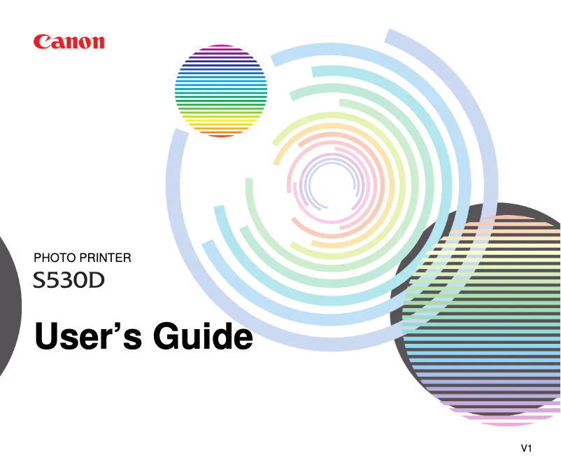 Page n°1 - Manuel utilisateur Canon Bubble Jet S530D