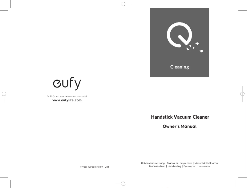 Page n°1 - Manuel utilisateur Eufy HomeVac S11 Infinity