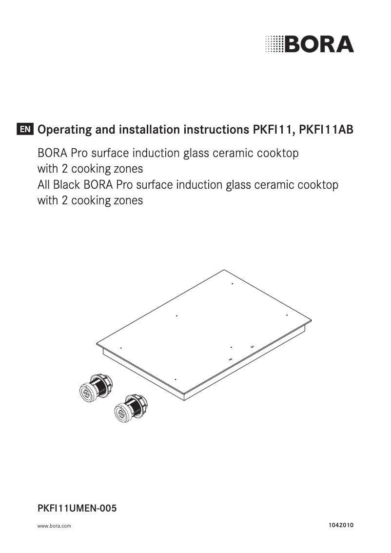 Page 1 de la notice Manuel utilisateur BORA PKFI11