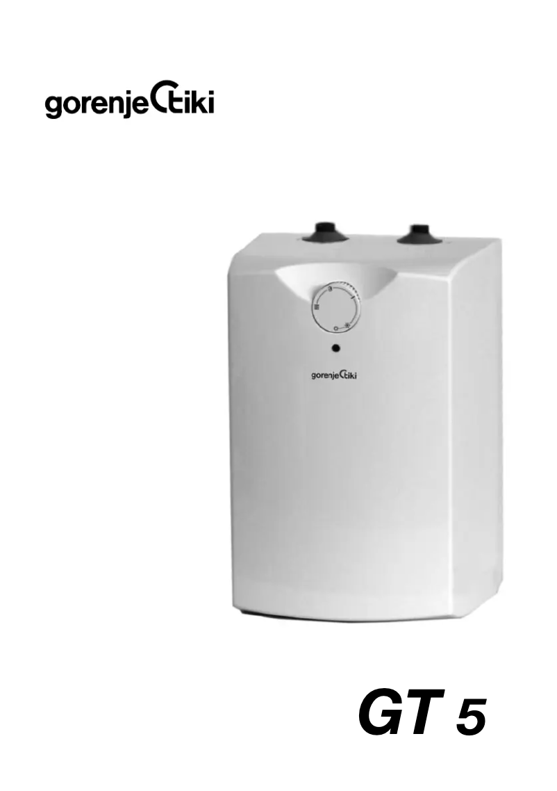 Page n°1 - Manuel utilisateur Gorenje GT5OC6