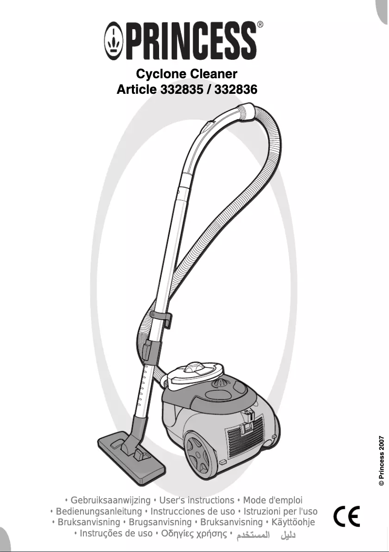Page n°1 - Manuel utilisateur Princess 332835 Red Panda Cyclone Cleaner