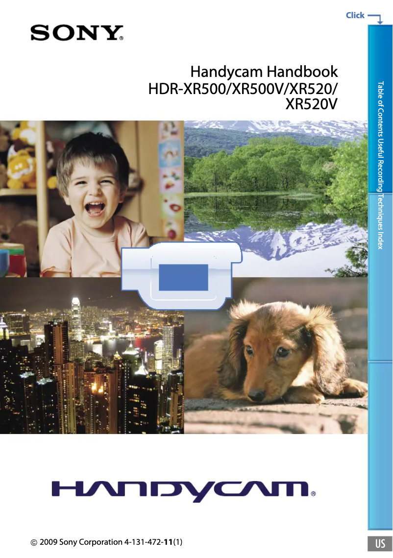 Page 1 de la notice Manuel utilisateur Sony Handycam HDR-XR500