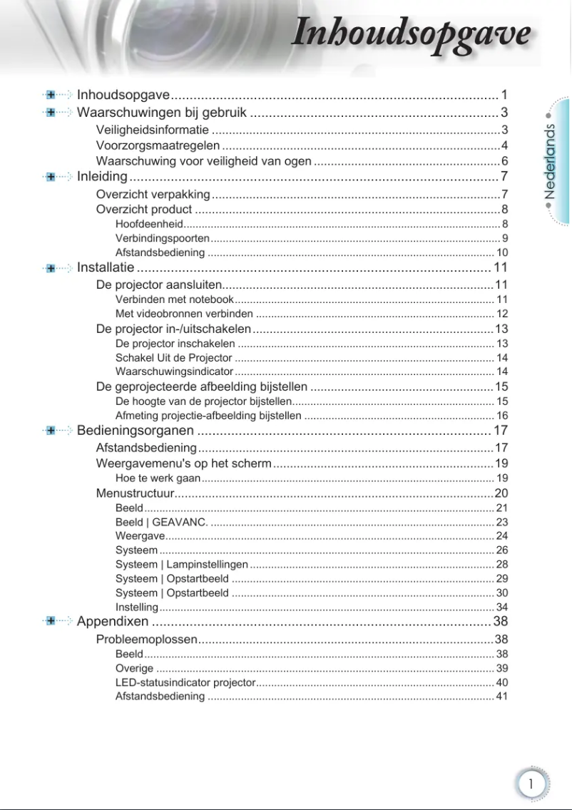 Page 1 de la notice Manuel utilisateur Optoma DH1015
