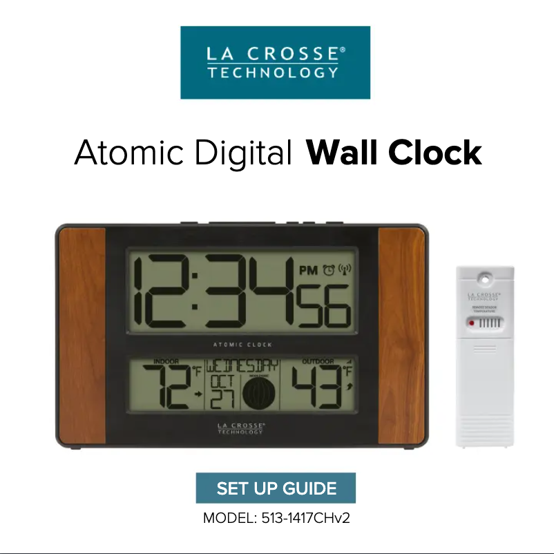 Page 1 de la notice Manuel utilisateur La Crosse Technology 513-1417CHV2