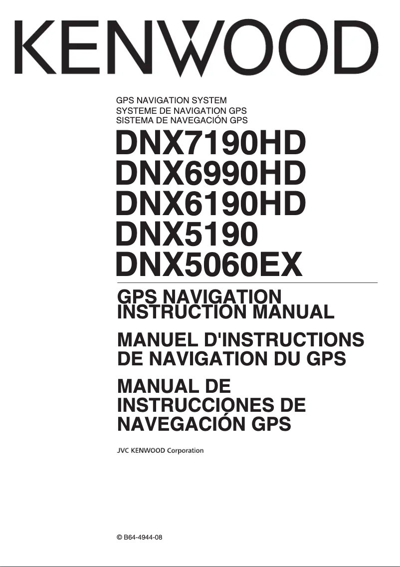 Image de la première page du manuel de l'appareil DNX6990HD