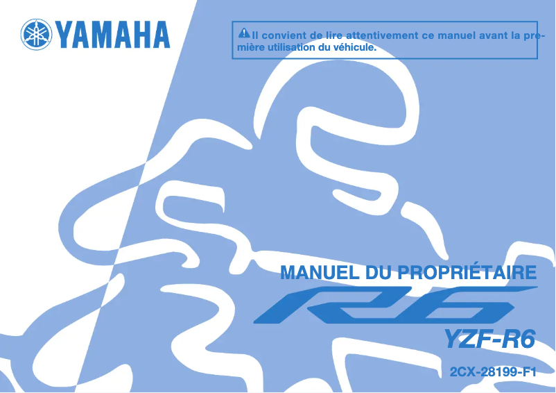 Page 1 de la notice Manuel utilisateur Yamaha YZF-R6 (2015)