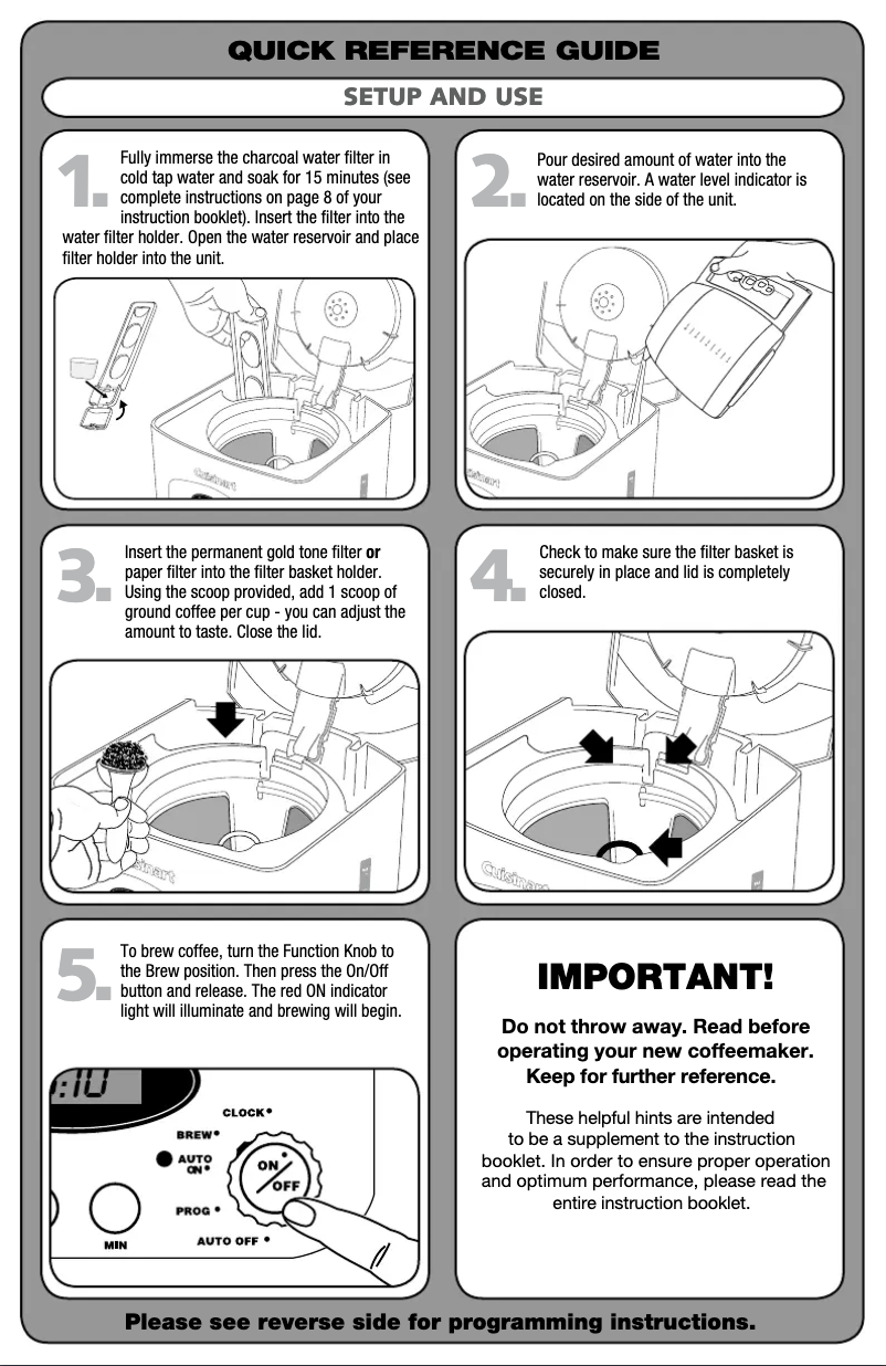 Page 1 de la notice Mode d'emploi Cuisinart DCC-1100