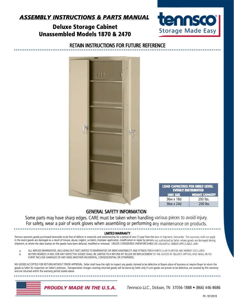 Imagen de la primera página del manual del dispositivo 1870