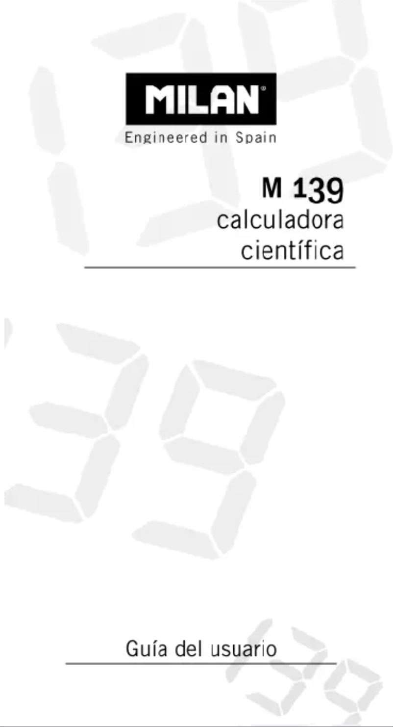 Page 1 de la notice Manuel utilisateur Milan 159010