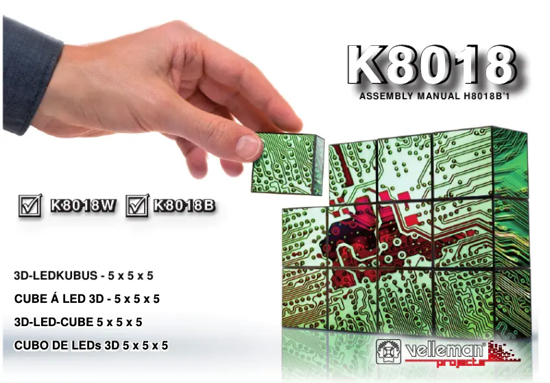 Image de la première page du manuel de l'appareil K8018B