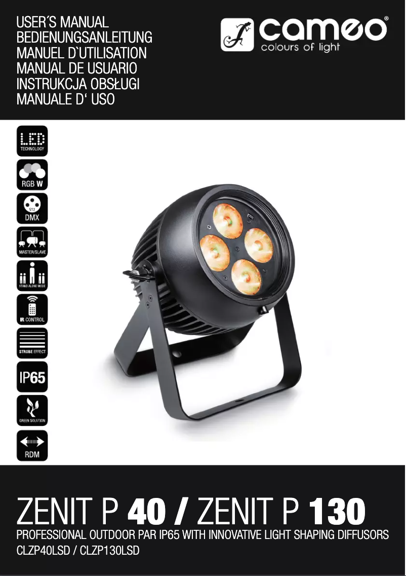 Página 1 del manual Manual de usuario Cameo ZENIT P 130