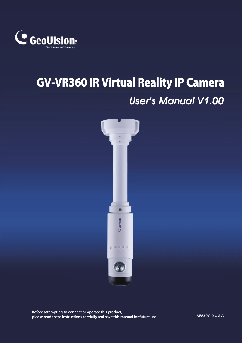 Page n°1 - Manuel utilisateur Geovision GV-VR360