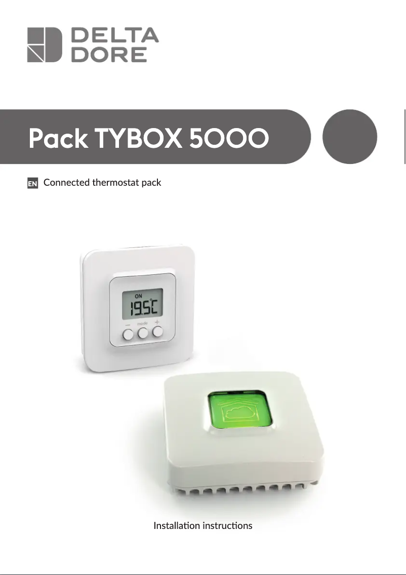 Page 1 de la notice Guide d'installation Delta Dore Tybox 5000