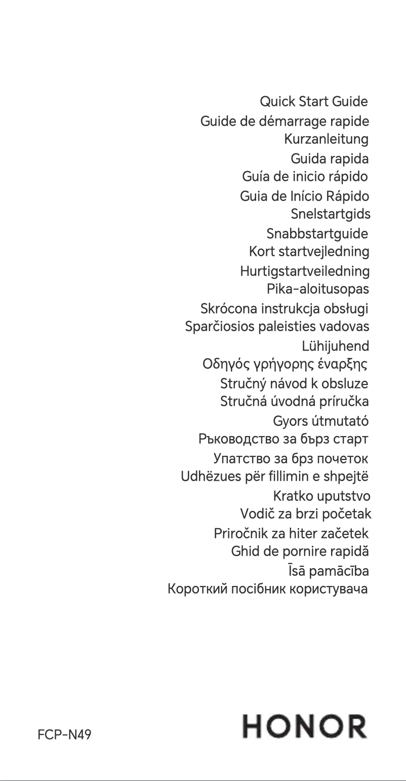 Página 1 del manual Guía de inicio rápido Honor Magic V3