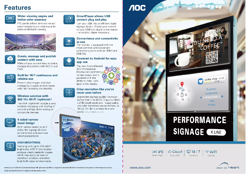 Page 1 de la notice Brochure AOC 32X8050