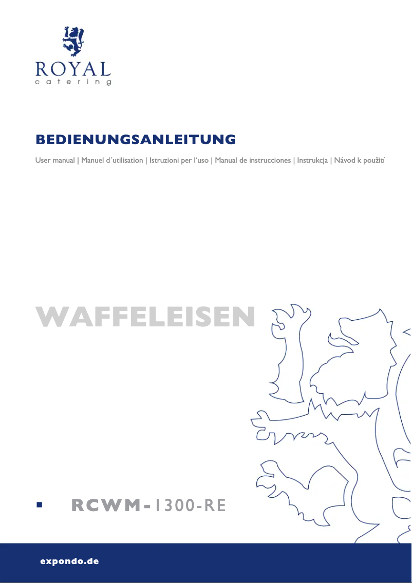 Page 1 de la notice Manuel utilisateur Royal Catering RCWM-1300-RE