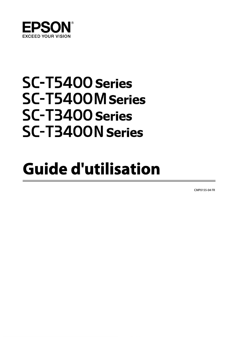 Page n°1 - Manuel utilisateur Epson SC-T5400M