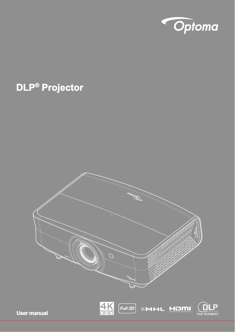 Page n°1 - Mode d'emploi Optoma ZK507