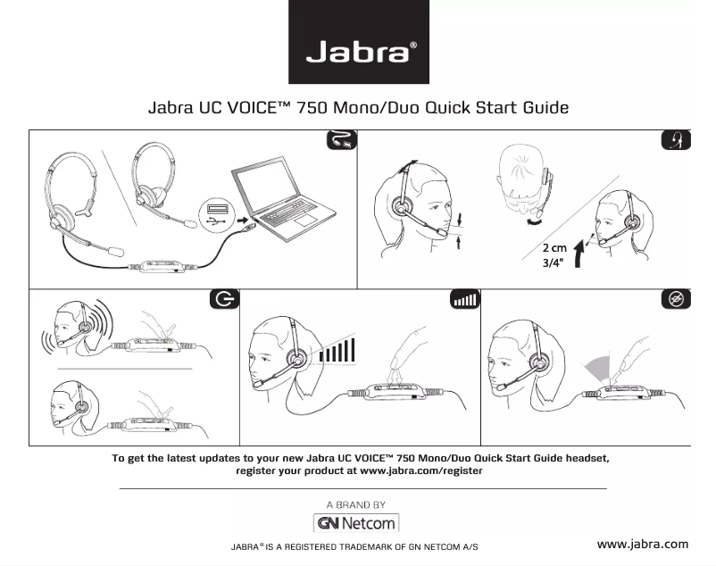 Page 1 de la notice Manuel utilisateur Jabra UC Voice 750 Duo