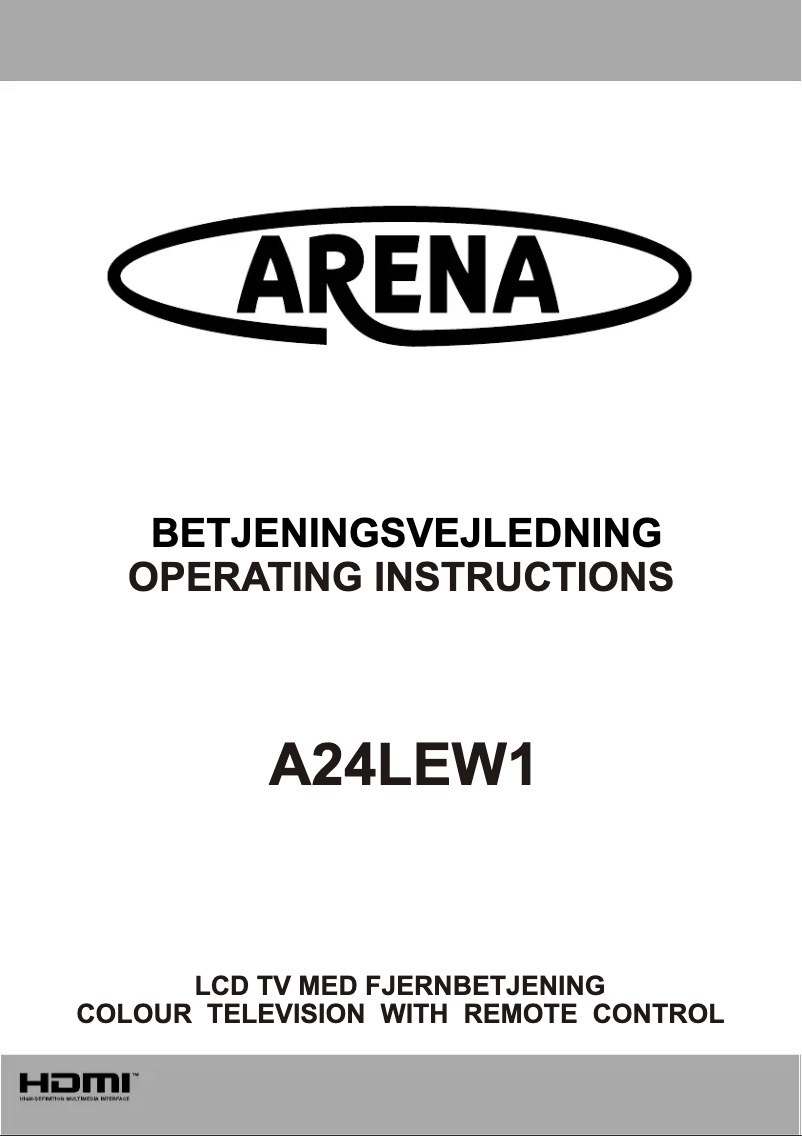 Image de la première page du manuel de l'appareil A24LEW1