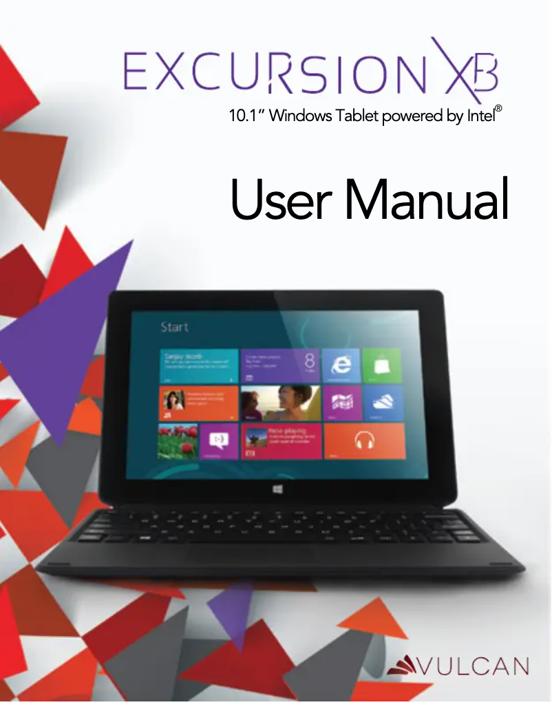 Image de la première page du manuel de l'appareil Excursion XB