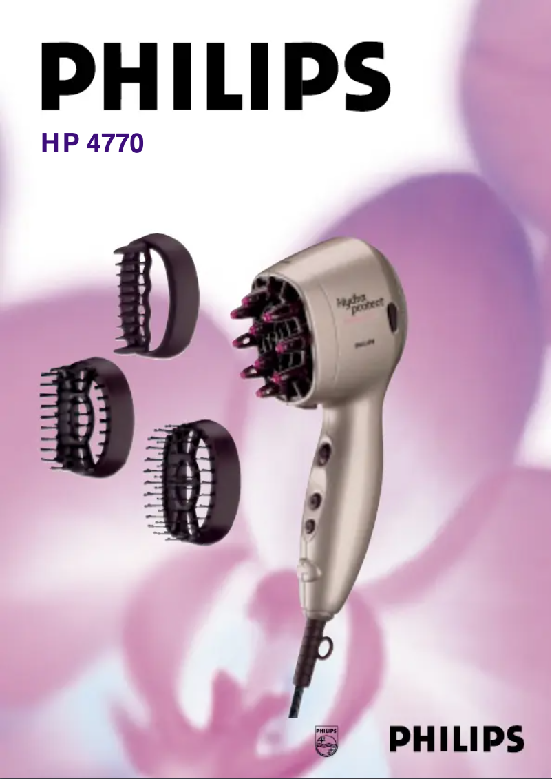 Page 1 de la notice Manuel utilisateur Philips HP4770