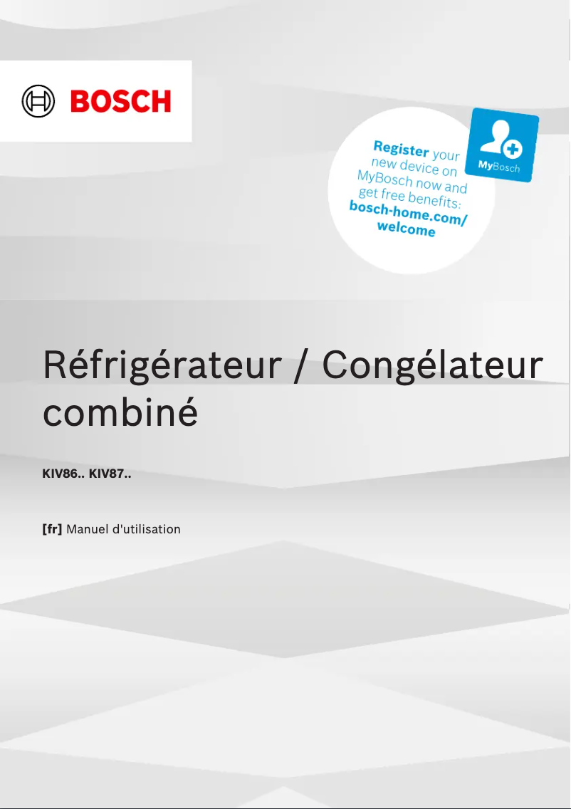 Image de la première page du manuel de l'appareil KIV87NS306