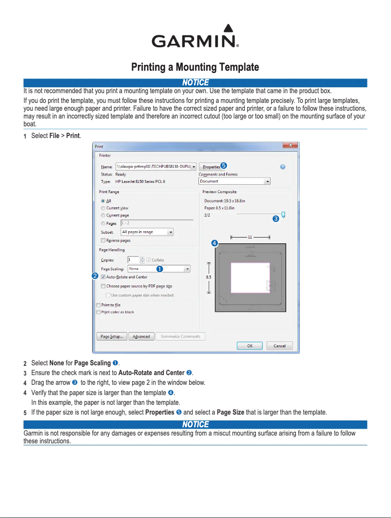 Page n°1 - Instructions / montage Garmin STRIKER Vivid 4cv