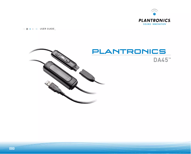 Page 1 de la notice Manuel utilisateur Plantronics DA 45