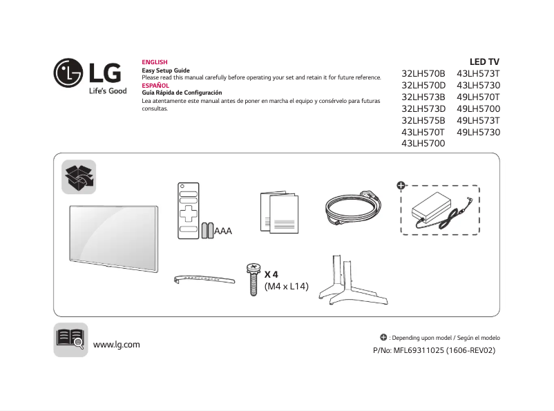 Página 1 del manual Manual de usuario LG 32LH573B