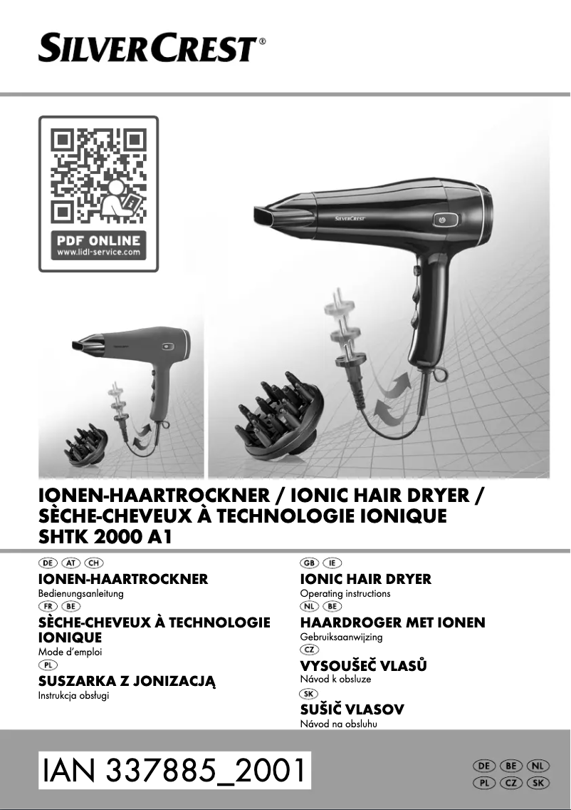 Page n°1 - Manuel utilisateur SilverCrest SHAC 2400 D3
