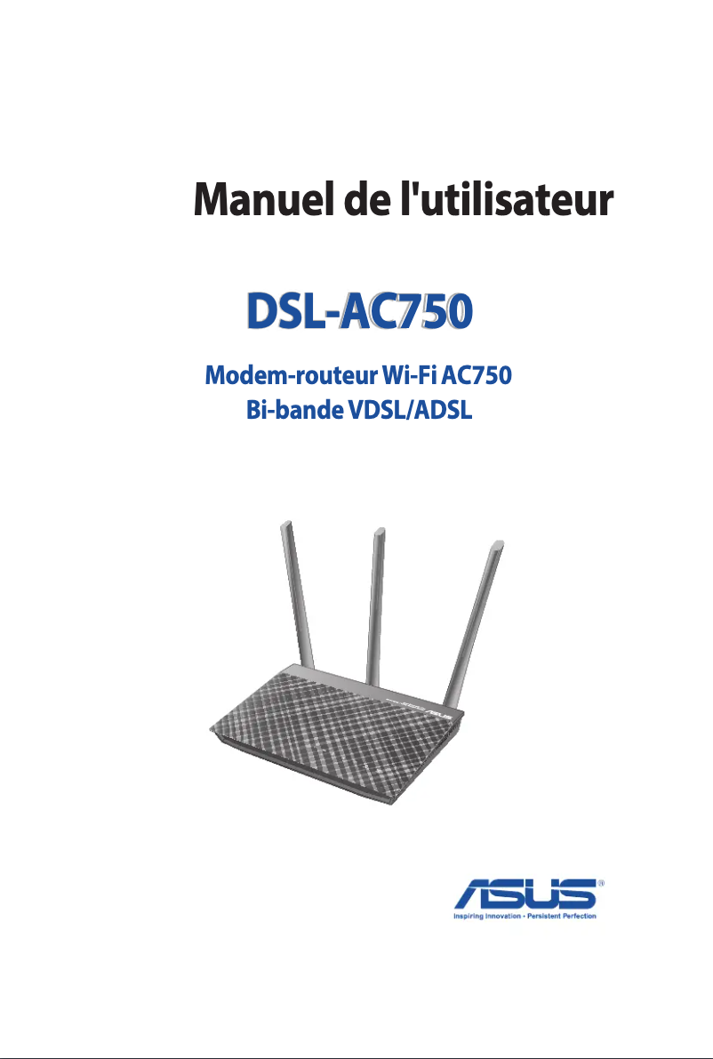 Page 1 de la notice Manuel utilisateur Asus DSL-AC750
