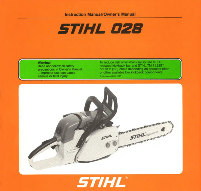 Page 1 de la notice Manuel utilisateur Stihl 028